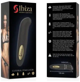 IBIZA - CLIT STIMULATOR USB CHARGER 10 VIBRATION MODES GOLDEN 13 X 2,9 CM