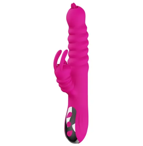 ARMONY - RABBIT DOUBLE TONGUE MULTIFUNCTION VIBRATOR FUCHSIA HEAT EFFECT