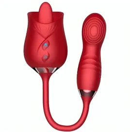 ARMONY - VIBRATORE DI FIORI DELIZIOSI E BUMPING CON LINGUA ROSSA