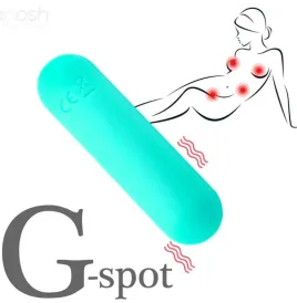 ARMONY - SPLASH HAHA VIBRATOR BULLET SILICONE 10 VIBRATIONS 75 X 19 CM GREEN