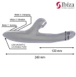 IBIZA - DOUBLE VIBRATOR CLAMPING BLACK IBIZA - DOUBLE VIBRATOR CLAMPING BLACK