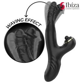 IBIZA - TWO DRAGONS DOUBLE VIBRATOR BLACK