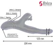 IBIZA - TWO DRAGONS DOUBLE VIBRATOR BLACK IBIZA - TWO DRAGONS DOUBLE VIBRATOR BLACK