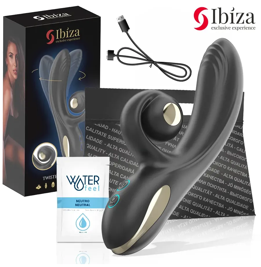 IBIZA - VIBRATORE TWISTER CON STIMOLATORE CURVA E VIBRO-ROTAZIONE IBIZA - VIBRATORE TWISTER CON STIMOLATORE CURVA E VIBRO-ROTAZIONE