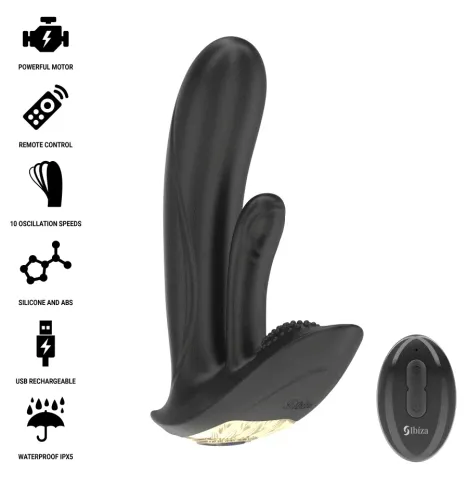 IBIZA - WEARABLE VIBRATOR WITH G-SPOT AND CLITORIS STIMULATION WITH REMOTE CONTROL