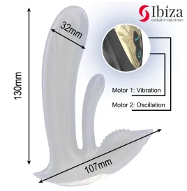 IBIZA - WEARABLE VIBRATOR WITH G-SPOT AND CLITORIS STIMULATION WITH REMOTE CONTROL