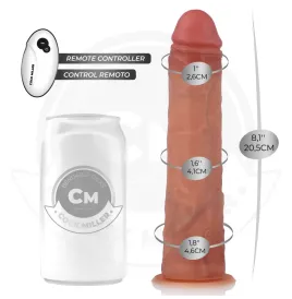 COCK MILLER - REALISTIC DILDO WITH SUCTION CUP AND REMOTE CONTROL VIBRATION 20.5 CM