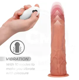 COCK MILLER - GODE HYPER-RÉALISTE À VENTOUSE ET À POUSSÉE AVEC TÉLÉCOMMANDE 21,5 CM