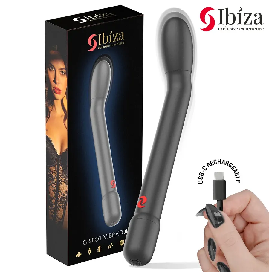 IBIZA - VIBRATORE PER IL PUNTO G NERO CON VIBRAZIONE