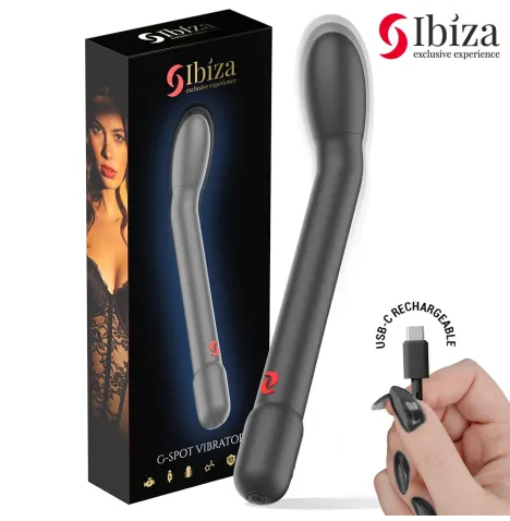 IBIZA - VIBRADOR DE PUNTO G CON VIBRACIÓN NEGRO