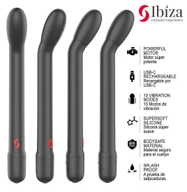 IBIZA - SCHWARZER G-PUNKT-VIBRATOR MIT VIBRATION