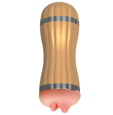 ARMONY - BEVIS DOPPIO MASTURBATORE VAGINA E BOCCA SENZA VIBRAZIONE ORO