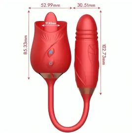 ARMONY - VIBRATORE DI FIORI DELIZIOSI E SPINTA CON LINGUA ROSSA