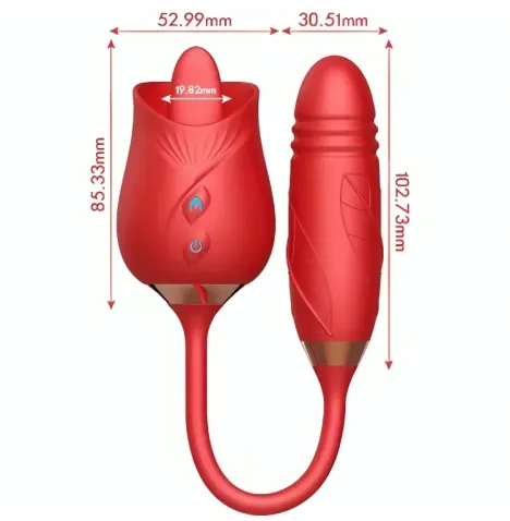 ARMONY - VIBRATEUR DE FLEUR DELIGHT and THUSTING AVEC LANGUE ROUGE