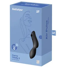 SATISFYER - CURVY TRINITY 2 AIR PULSE VIBRATOR BLACK