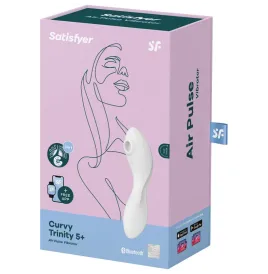 SATISFYER - STIMOLATORE A E VIBRATORE CURVY TRINITY 5 BIANCO