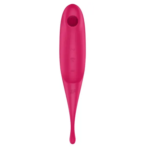 SATISFYER - TWIRLING PRO AIR PULSE STIMULATOR and VIBRATOR RED
