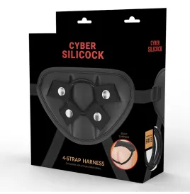 CYBER SILICOCK - STRAP-ON-GURT MIT 3 RINGEN GRATIS