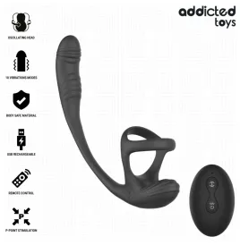ADDICTED TOYS - ANAL PLUG WITH VIBRATION AND 360º WAVING AND TESTICLE STIMULATOR