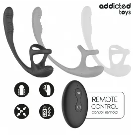 ADDICTED TOYS - PLUG ANALE CON VIBRAZIONE E OSCILLAZIONE A 360º E STIMOLATORE DEI TESTICOLI