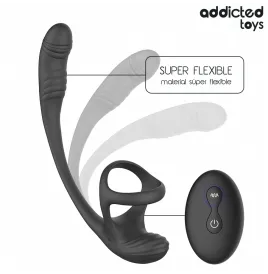 ADDICTED TOYS - PLUG ANAL AVEC VIBRATION, ONDULATION À 360° ET STIMULATEUR DE TESTICULES