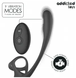 ADDICTED TOYS - PLUG ANALE CON VIBRAZIONE E OSCILLAZIONE A 360º E STIMOLATORE DEI TESTICOLI