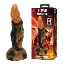 POWER MONSTERS - TIRANNOSAURO BICOLORE FANTASY DILDO IN SILICONE 20,5 CM Ø 5 CM