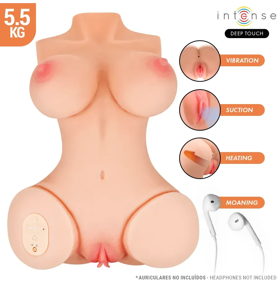 INTENSE DEEP TOUCH - VERO TORSO VAGINA WITH SUCTION, HEAT, VIBRATION AND VOICE EFFECTS L 5.5 KG INTENSE DEEP TOUCH - VERO TORSO VAGINA WITH SUCTION, HEAT, VIBRATION AND VOICE EFFECTS L 5.5 KG