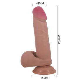 PRETTY LOVE - REALISTISCHER DILDO DER SLIDING SKIN-SERIE MIT SLIDING SKIN-SAUGNAPF BRAUN 20,5 CM