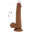 PRETTY LOVE - GROSSER REALISTISCHER DILDO 22 CM BRAUN