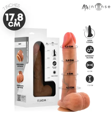 MR INTENSE - GARY S PENE IN SILICONE ULTRA-REALISTICO CON TESTICOLI 17,8 CM -Ø- 4,2 CM