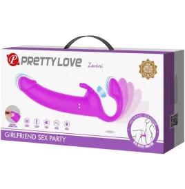 PRETTY LOVE - ZANINI STRAPLESS STRAP-ON 10 VIBRATIONS VIOLET