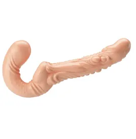 BAILE - EMMA STRAP-ON CARNE CON DOPPIA PENETRAZIONE TESTURIZZATA