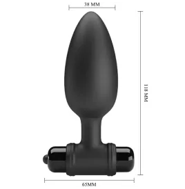 PRETTY LOVE - VIBRA BUTT PLUG 2 PLUG ANAL 10 VIBRATIONS NOIR