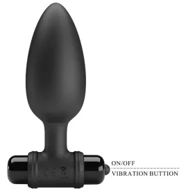 PRETTY LOVE - VIBRA BUTT PLUG 2 PLUG ANAL 10 VIBRATIONS NOIR