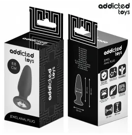 ADDICTED TOYS - ANAL PLUG MIT JUWEL GRÖSSE S 8,8 CM