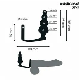 ADDICTED TOYS - ANAL PLUG WITH RING SILICONE MODEL 5