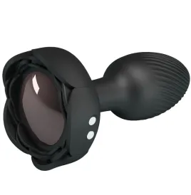 PRETTY LOVE - OLMAN ANAL PLUG MIT LED LICHT SCHWARZ 8,8 CM