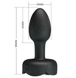 PRETTY LOVE - PLUG ANALE OLMAN CON LUCE LED NERO 8,8 CM