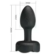 PRETTY LOVE - PLUG ANAL OLMAN AVEC LUMIÈRE LED NOIR 8,8 CM PRETTY LOVE - PLUG ANAL OLMAN AVEC LUMIÈRE LED NOIR 8,8 CM