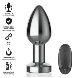 INTENSE - ANAL PLUG 10 VIBRATIONS METAL WITH REMOTE CONTROL M