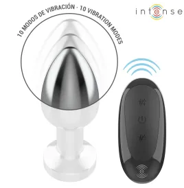 INTENSE - PLUG ANALE 10 VIBRAZIONI METALLO CON TELECOMANDO M