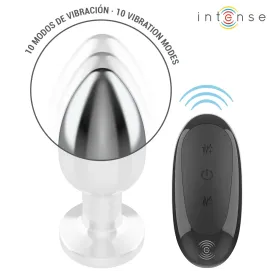 INTENSE - PLUG ANAL 10 VIBRATIONS MÉTAL AVEC TÉLÉCOMMANDE L