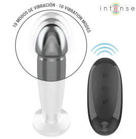 INTENSE - PLUG ANAL 10 VIBRATIONS GODE MÉTALLIQUE AVEC TÉLÉCOMMANDE M