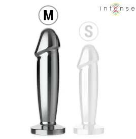 INTENSE - PLUG ANAL 10 VIBRACIONES METAL EN FORMA DE DILDO CON CONTROL REMOTO M