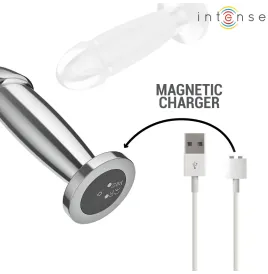 INTENSE - PLUG ANAL 10 VIBRACIONES METAL EN FORMA DE DILDO CON CONTROL REMOTO M
