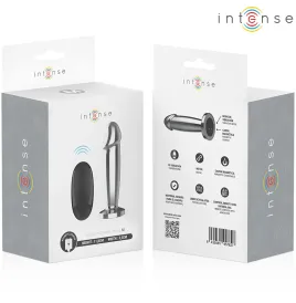 INTENSE - PLUG ANAL 10 VIBRACIONES METAL EN FORMA DE DILDO CON CONTROL REMOTO M