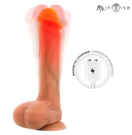 MR INTENSE - DILDO VIBRANTE IN SILICONE BRADLEY CON EFFETTO CALORE E TELECOMANDO 21 CM -Ø- 4,2 CM
