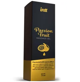 INTT MASSAGE and ORAL SEX - GEL DA MASSAGGIO AL GUSTO DI FRUTTO DELLA PASSIONE CON EFFETTO CALORE