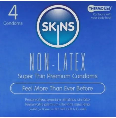 SKINS - PRESERVATIVI SENZA LATTICE, CONFEZIONE DA 4